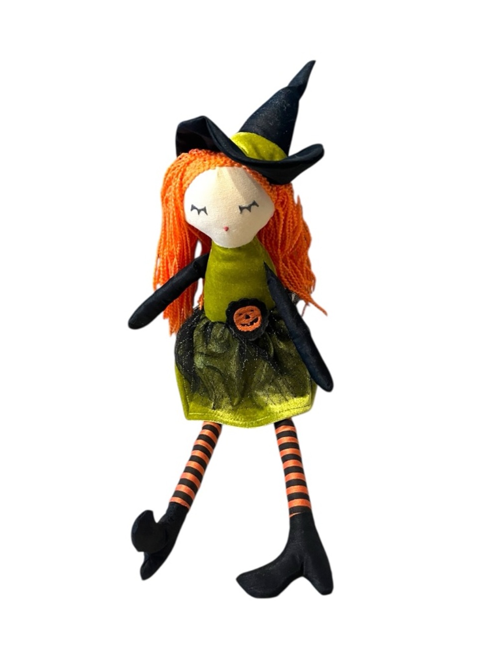 Mon Ami Gwendolyn Good Witch Halloween Plush Doll - Orange & Green Kids Toy